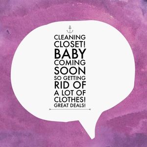 Getting rid of a lot of clothes! Great deals!